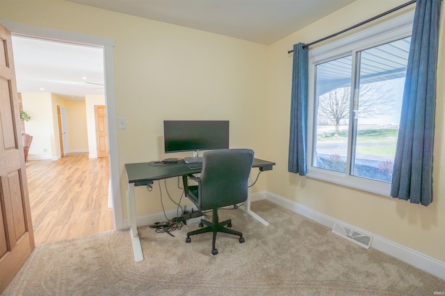 5793 E Pierce Rd, Monticello, IN 47960 - carpeted office featuring visible vents and baseboards