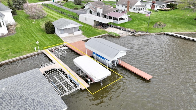 5793 E Pierce Rd, Monticello, IN 47960 - bird's eye view with a water view and a residential view