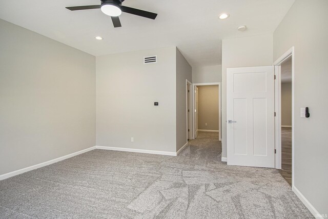 8342 S Sr 17 Hwy, Plymouth, IN 46563 - unfurnished bedroom with recessed lighting, carpet flooring, visible vents, and baseboards