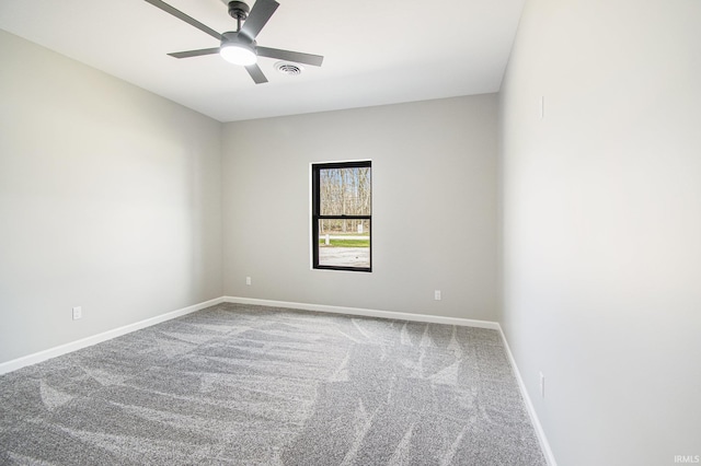8342 S Sr 17 Hwy, Plymouth, IN 46563 - empty room featuring carpet flooring, baseboards, a ceiling fan, and visible vents