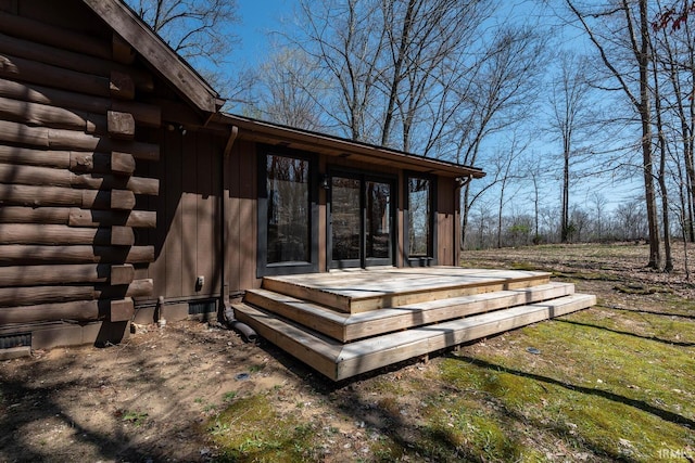 3066 N Pierce Dr, Solsberry, IN 47459 - view of wooden deck