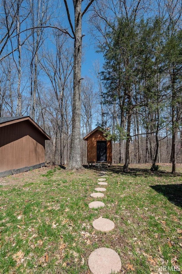 3066 N Pierce Dr, Solsberry, IN 47459 - view of yard with an outbuilding