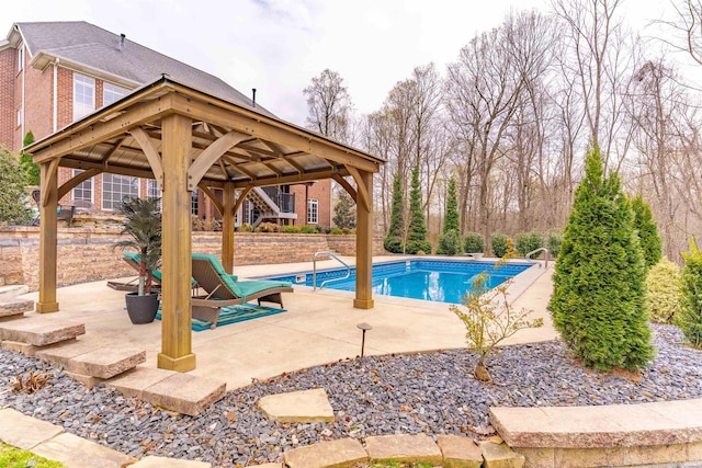 6455 Water Stone Ct, Newburgh, IN 47630 - outdoor pool with a patio area and a gazebo