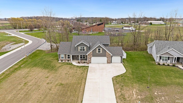 birds eye view of property featuring a residential view