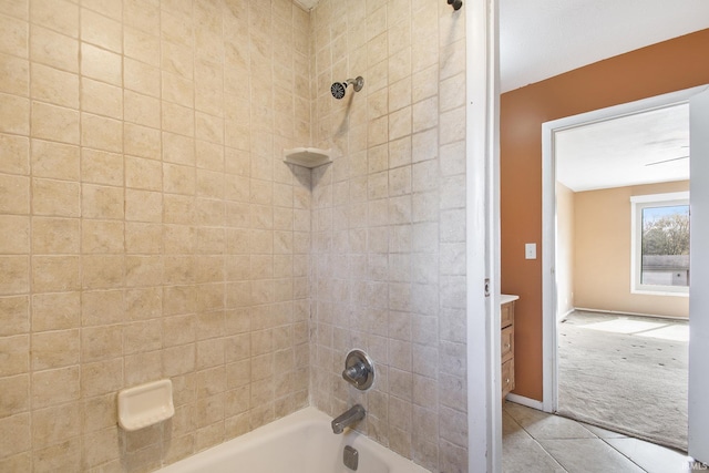 51821 Trowbridge Ln, South Bend, IN 46637 - full bath featuring shower / bath combination, tile patterned flooring, and vanity