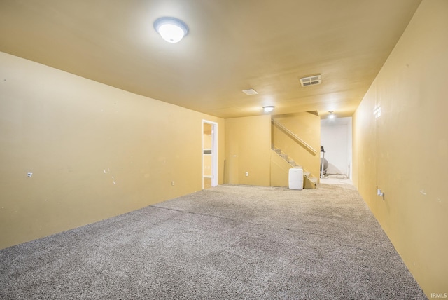 51821 Trowbridge Ln, South Bend, IN 46637 - finished basement featuring visible vents, carpet floors, and stairway