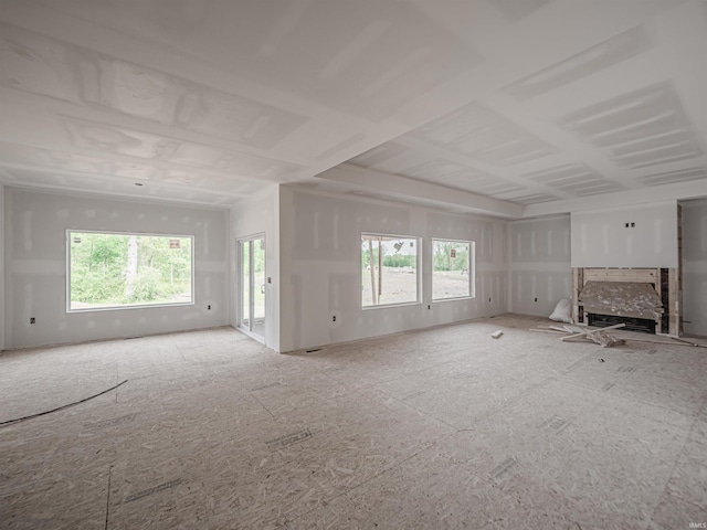 4092 Cottonwood Dr, Victoria Woods, IN 47601 - unfurnished living room with plenty of natural light