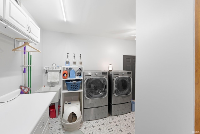 328 W Market St, Bluffton, IN 46714 - washroom with separate washer and dryer and cabinet space