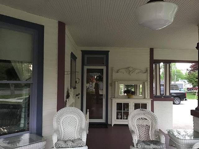 view of sunroom