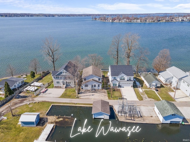 11523 N Crowdale Dr, Syracuse, IN 46567 - bird's eye view featuring a water view and a residential view