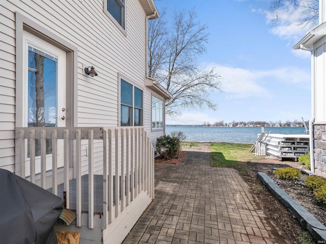 11523 N Crowdale Dr, Syracuse, IN 46567 - view of patio with a water view and area for grilling