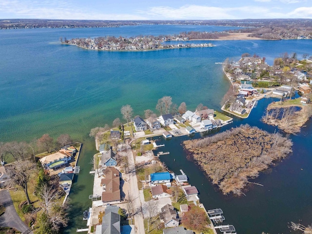 11523 N Crowdale Dr, Syracuse, IN 46567 - drone / aerial view with a water view and a residential view