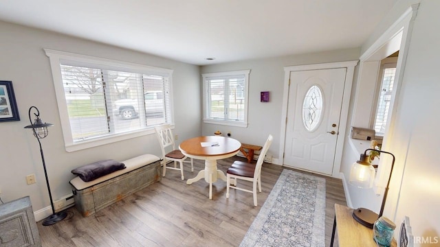 10509 N Lakeview Dr, Monticello, IN 47960 - foyer entrance featuring wood finished floors and baseboards