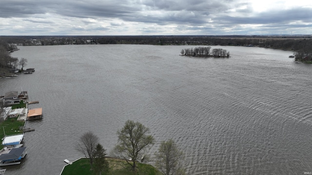 10509 N Lakeview Dr, Monticello, IN 47960 - aerial view with a water view