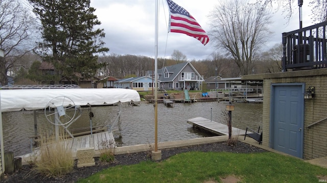 10509 N Lakeview Dr, Monticello, IN 47960 - view of dock featuring a residential view and a water view