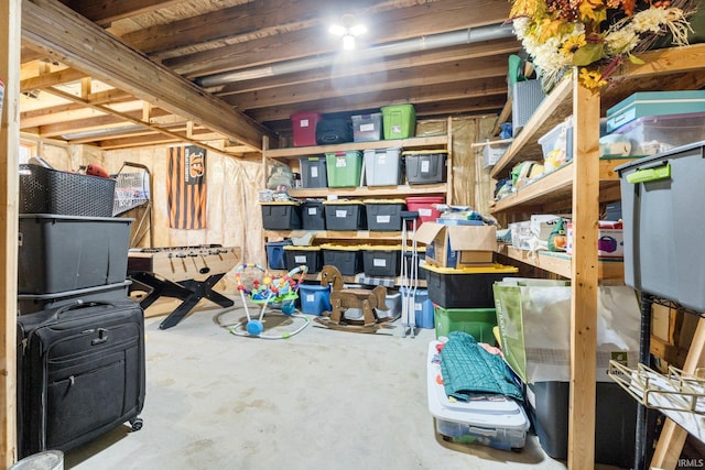 view of storage area