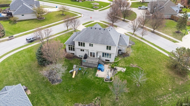 aerial view featuring a residential view