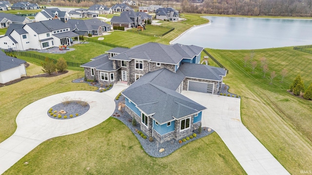 drone / aerial view featuring a residential view