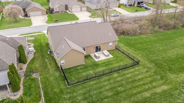 bird's eye view featuring a residential view