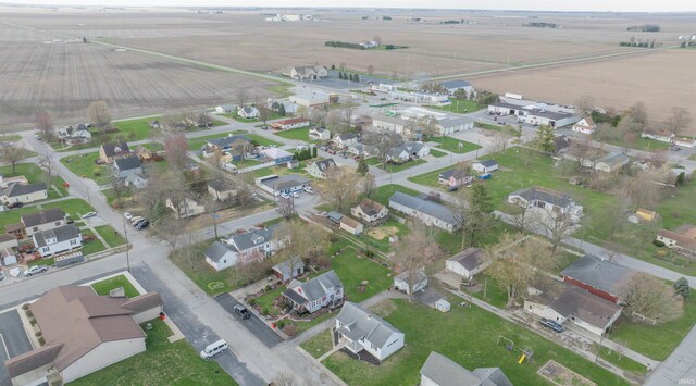 bird's eye view with a rural view
