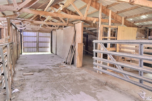 view of horse barn