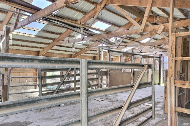 miscellaneous room with vaulted ceiling