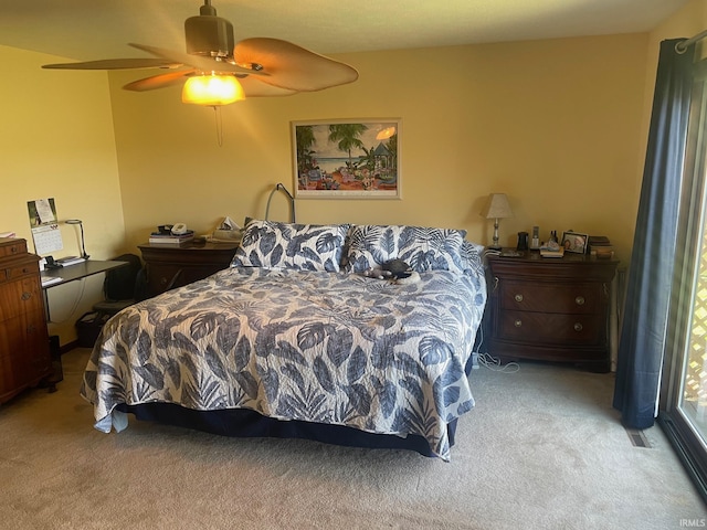 15516 Menominee Dr, Plymouth, IN 46563 - carpeted bedroom with ceiling fan