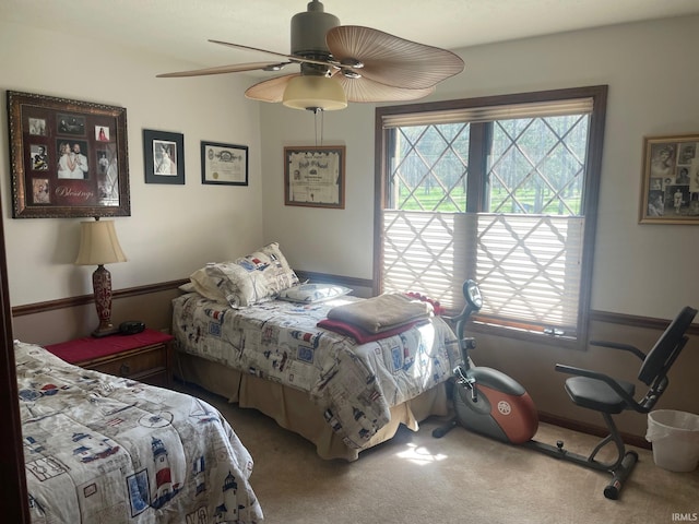 15516 Menominee Dr, Plymouth, IN 46563 - carpeted bedroom featuring a ceiling fan