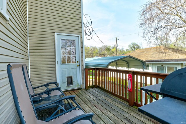 view of wooden deck