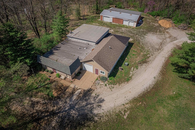 8901 Vienna Rd, Evansville, IN 47720 - aerial view with a wooded view