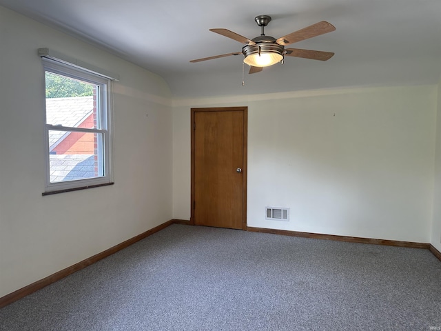 6065 Gladden Dr, Indianapolis, IN 46220 - carpeted spare room featuring visible vents, a ceiling fan, and baseboards