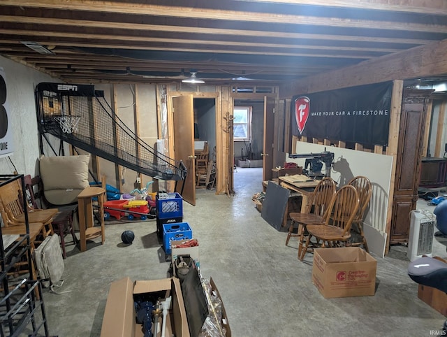 view of below grade area