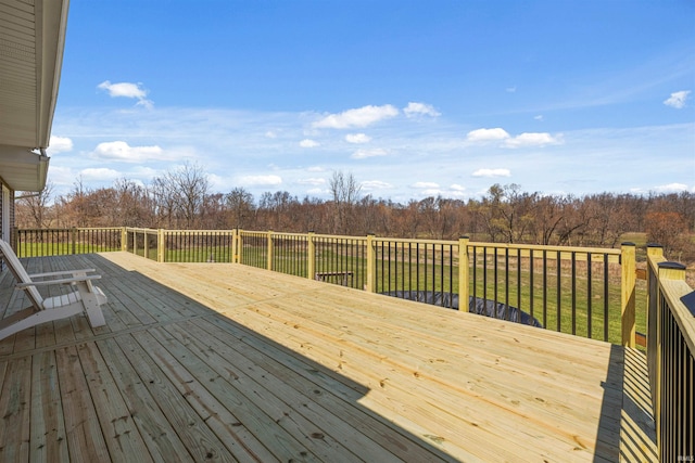 6891 E Hopewell Rd, Avilla, IN 46710 - wooden terrace with a view of trees