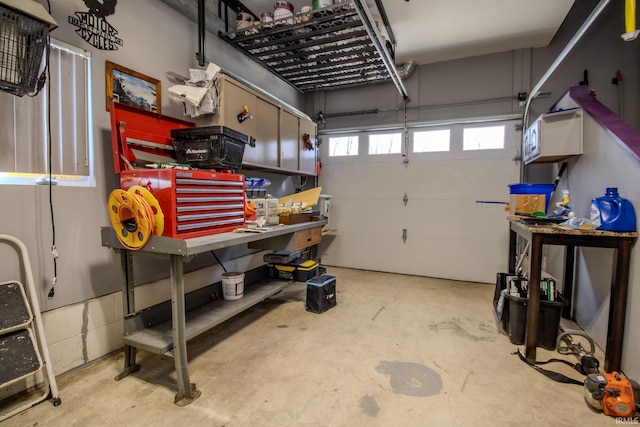 10510 E Orange St, Monterey, IN 46960 - garage featuring a workshop area