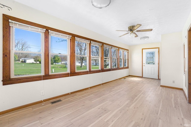 8763 E Backwater Rd, North Webster, IN 46555 - unfurnished sunroom featuring visible vents and a wealth of natural light