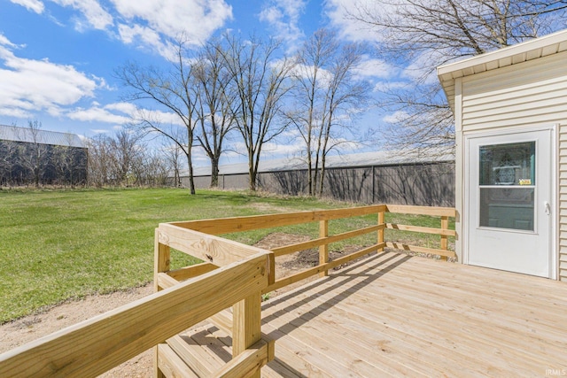 8763 E Backwater Rd, North Webster, IN 46555 - wooden deck featuring a yard