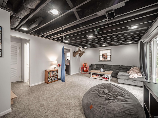 8013 Larch Ln, Evansville, IN 47710 - carpeted living area featuring baseboards