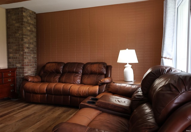 12176 E 350 N, Loogootee, IN 47553 - living room with wood finished floors