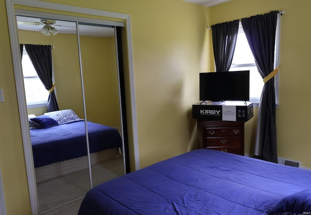 12176 E 350 N, Loogootee, IN 47553 - bedroom with visible vents, a closet, and multiple windows