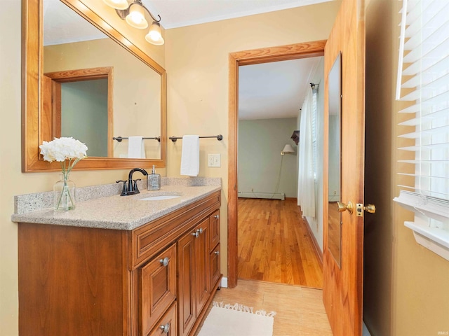 2801 W 700 S, Claypool, IN 46510 - bathroom with vanity and wood finished floors