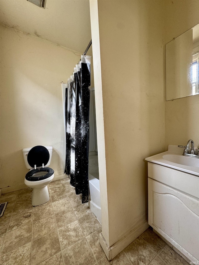 313 E S B St, Gas City, IN 46933 - full bathroom with shower / bath combo, vanity, and toilet