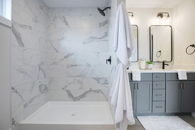 12793 Brick Rd Lot 4, Granger, IN 46530 - bathroom featuring vanity and tiled shower