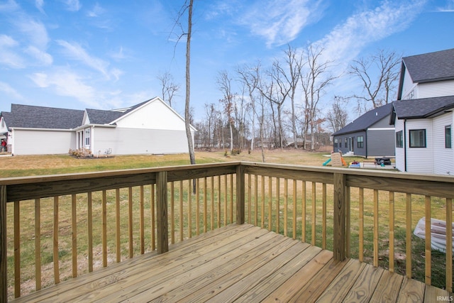 12793 Brick Rd Lot 4, Granger, IN 46530 - wooden terrace with a residential view and a yard