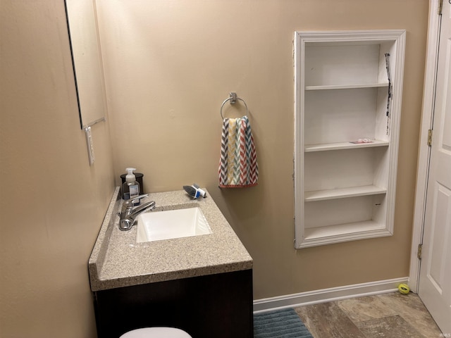 1807 Sterling Oaks Dr, Sellersburg, IN 47172 - half bathroom featuring baseboards and vanity