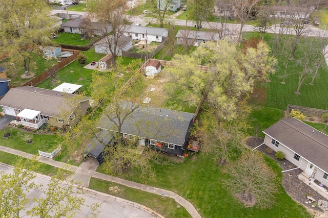birds eye view of property featuring a residential view