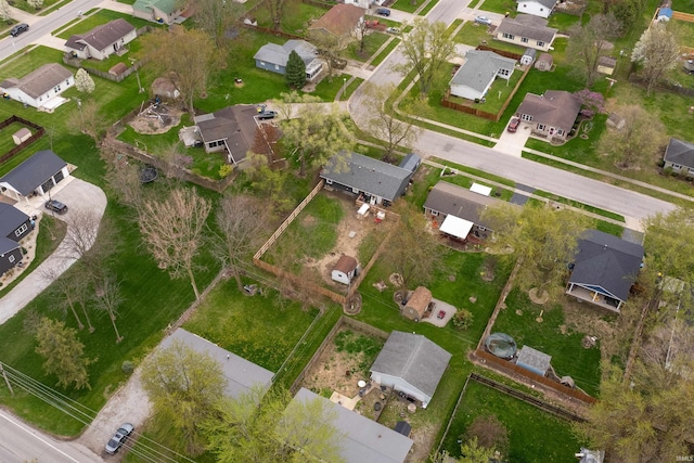 aerial view featuring a residential view