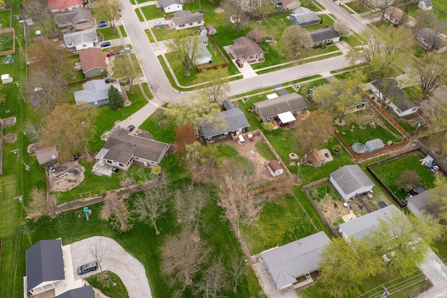 drone / aerial view with a residential view