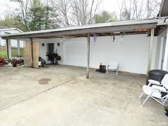 view of patio with area for grilling