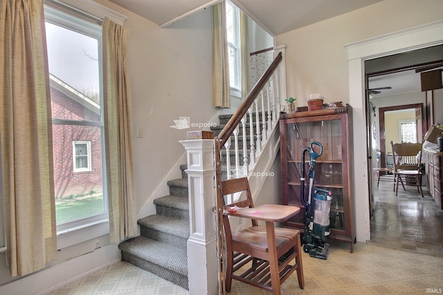 view of stairway