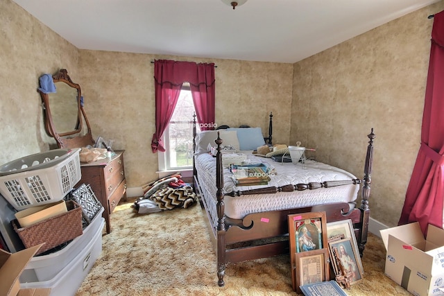 view of carpeted bedroom